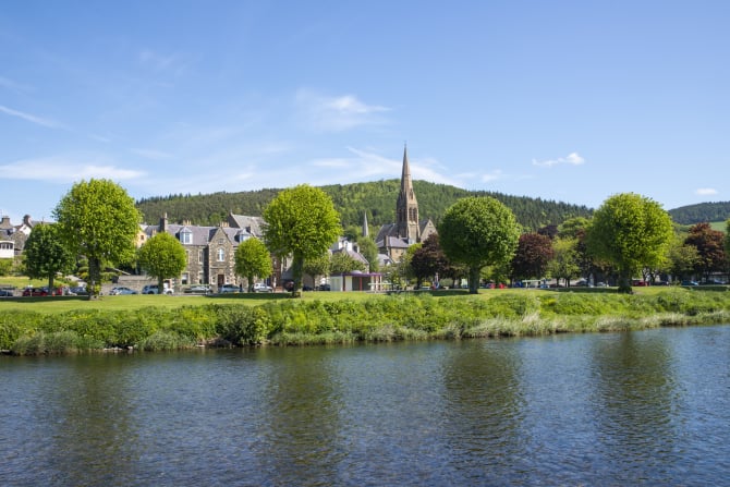 Peebles seen from the banks of the River Tweed. Kenny Lam