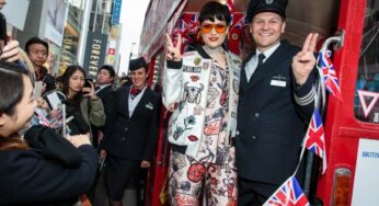 Pop star Jessie J boarded red London bus in Tokyo to help British Airways bring a slice of British culture to Japan