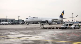 The world’s first Lufthansa Airbus A350-900 landed at Frankfurt Airport