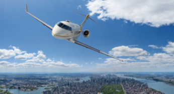 Bombardier’s innovative Challenger 350 business jet in LA for the annual Milken Institute Global Conference