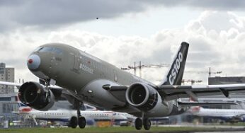 Bombardier CS100 aircraft receives its steep approach certifications