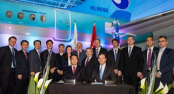 Bombardier delivers the first CS300 aircraft of Seoul-based Korean Air Lines