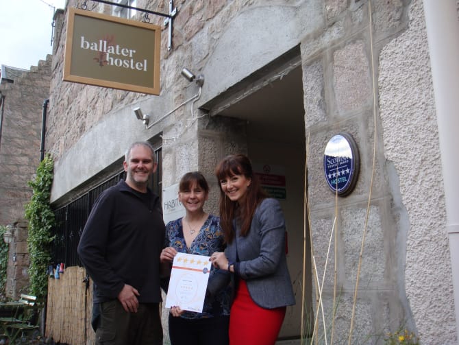 Ballater Hostel in Aberdeenshire earns VisitScotland’s highest accolade