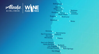 Alaska Airlines expands its Wine Flies Free program to a total of 29 cities on the West Coast