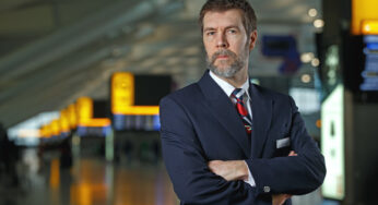 Comedian Rhod Gilbert trained to become British Airways cabin crew for his BBC2 show, Rhod Gilbert’s Work Experience