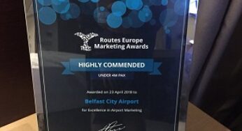 George Best Belfast City Airport recognised for its Excellence in Airport Marketing at the Routes Europe Conference