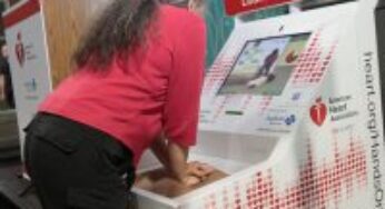 The American Heart Association unveiled two Hands-Only CPR training kiosks today at Oakland International Airport