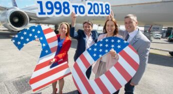 United Airlines celebrates 20 years of its nonstop service between Shannon and New York/Newark