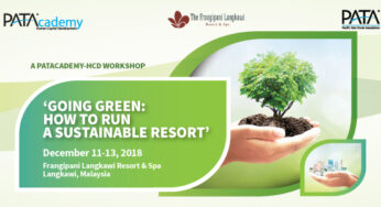 The 11th PATAcademy-HCD ‘Going Green how to run a sustainable resort’ to take place in Langkawi, Malaysia in December