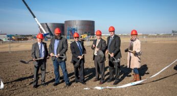 Edmonton International Airport and Shell Aviation broke ground on two new refuelling tanks in EIA’s Cargo Village