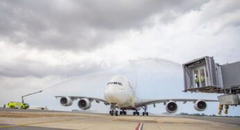 Emirates A380 aircraft made a historic touch down at the Kotoka International Airport’s Terminal 3