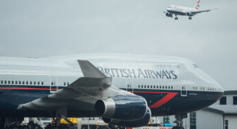 British Airways unveiled a Boeing 747 painted in the Landor design as the third in its series of four heritage liveries