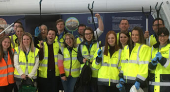 Bristol Airport team completed a litter pick of local roads and public areas neighbouring the Airport