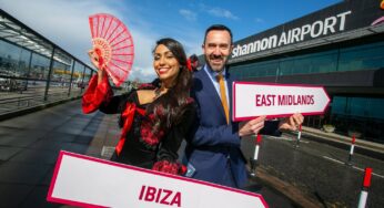 Shannon Airport welcomes Ryanair’s two new twice-weekly flights to Ibiza and East Midlands