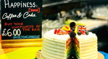 Hilton Cambridge City Centre introduces a lemon drizzle rainbow cake to celebrate Cambridge’s first LGBTQ event