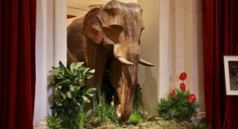 Four Seasons Hotel London at Ten Trinity Square showcases life-sized sculpted elephants to raise awareness of the need for human-wildlife coexistence