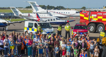 Bristol Airport hosted aviation-themed Air Smiles Day for children living with profound disabilities and life-limiting conditions