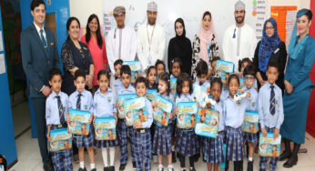 Oman Air delivers Junior Sindbad lunch boxes to a number of schools in Muscat