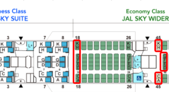 Japan Airlines offers extra legroom seats on international flights