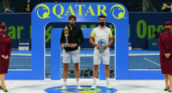 Qatar Airways and Qatar Duty Free congratulate Nikoloz Basilashvili on his well-deserved win at the Qatar ExxonMobil Open 2021