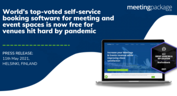 World’s top-voted self-service booking software for meeting and event spaces is now free for venues hit hard by pandemic