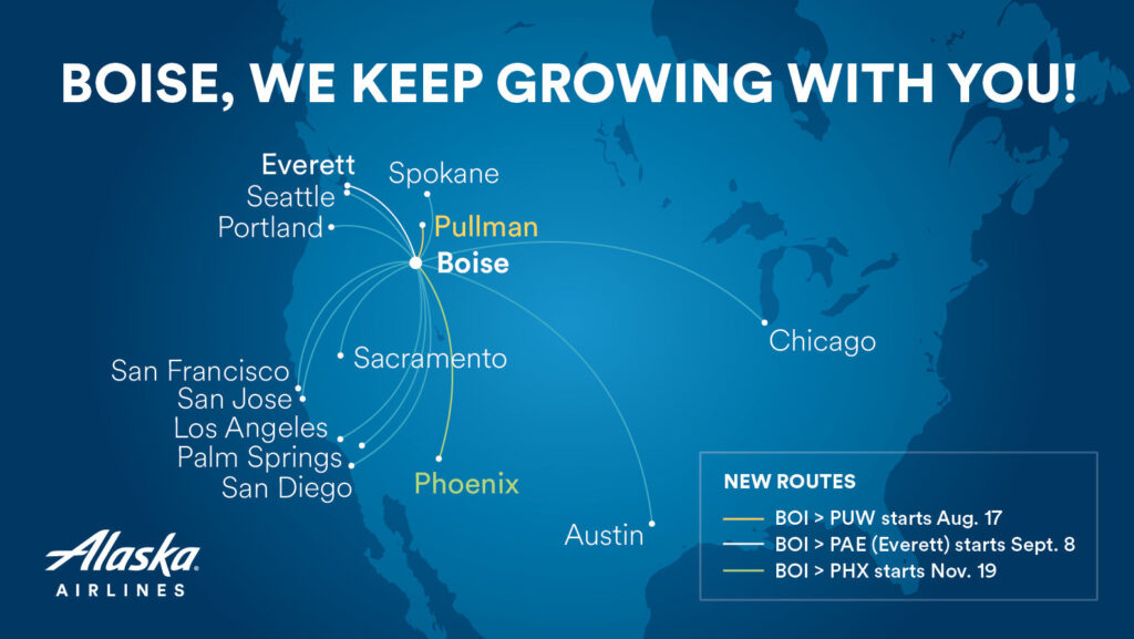 Travel PR News | Alaska Airlines launches new services from Boise to