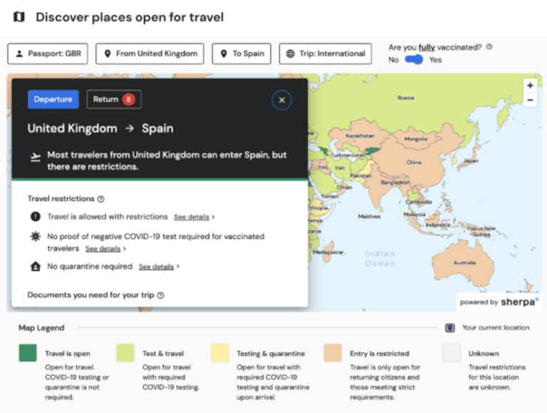 british airways travel requirements from india to usa