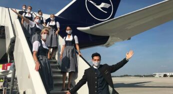 Lufthansa Trachtencrew flights across USA and Europe to pay tribute to the world-famous folk festival Oktoberfest