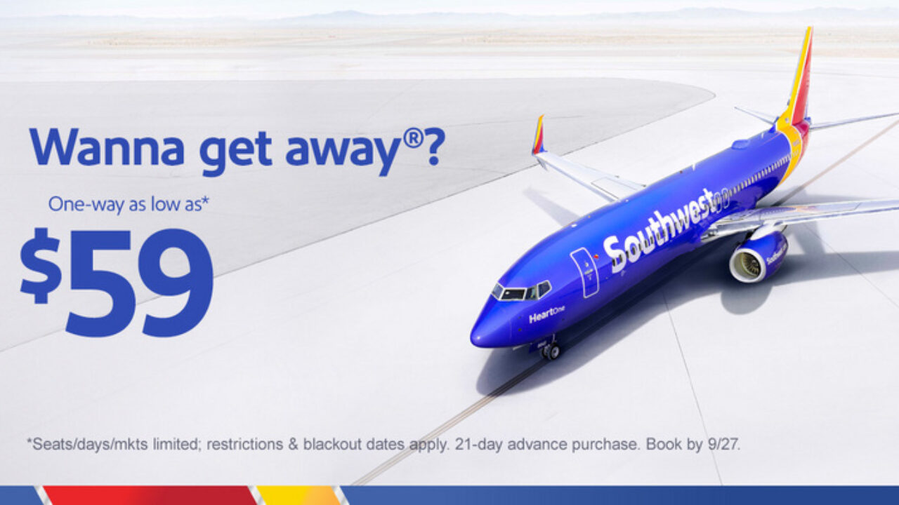 Southwest airlines best sale one way sale