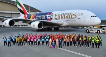 Emirates reveals its T20 World Cup themed A380 livery