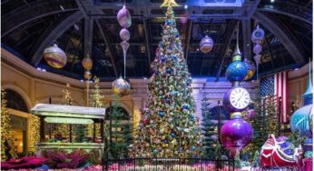 Las Vegas embraces the spirit of the season with festive decorations and holiday festivities