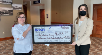 Delaware North’s Wheeling Island Hotel-Casino Racetrack donates to Salvation Army through its “Game Changer” program