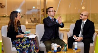 Satellite session with celebrated author Toshikazu Kawaguchi during the first weekend of the Emirates Airline Festival of Literature at its Expo 2020 Dubai pavilion