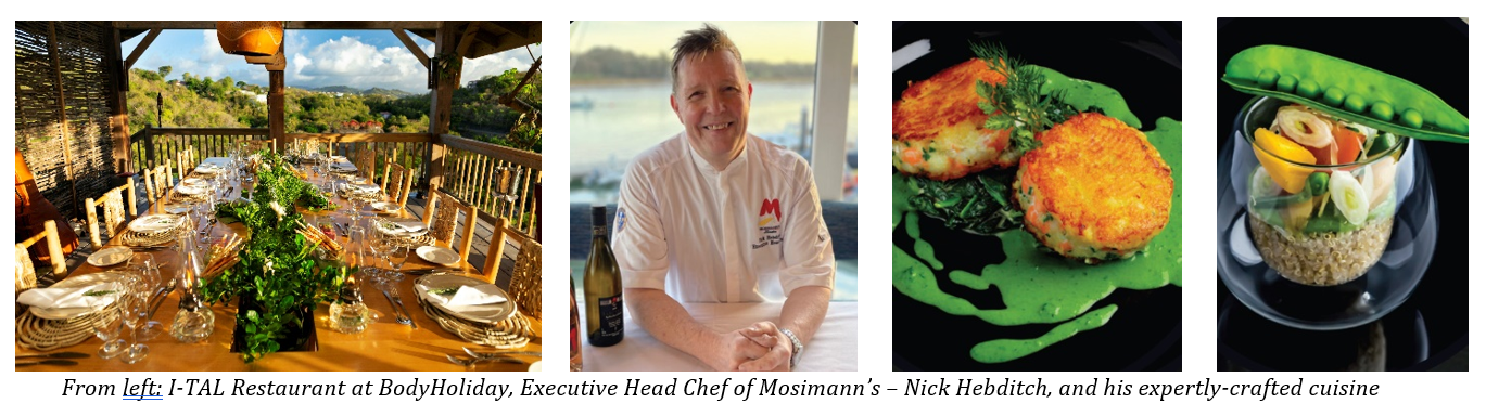 Mosimann's Epicureanism at BodyHoliday, Hed Chef Nick Hebditch, I-Tal restaurant at expertly crafted cuisines at the event