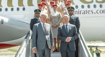 High-profile delegation of the Federal Republic of Germany welcomed at Emirates as part of the official opening tour of ILA Berlin 2022