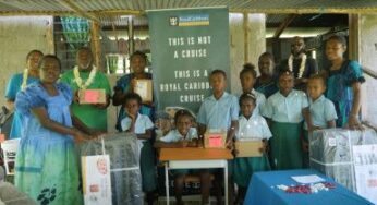 Royal Caribbean provides educational resources to students of Amaro Primary School on Lelepa Island, Vanuatu