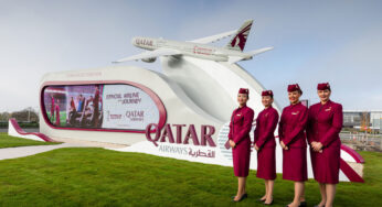 Qatar Airways highlights products and services thru new branding at London Heathrow Terminal 4