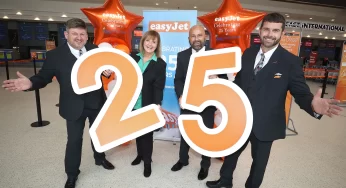 easyJet Marks 25 Years of Service at Belfast International Airport with Surprises and Expansion