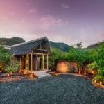 Lush Private Lodge entrance, Black Rhino Reserve, Pilanesberg, South Africa