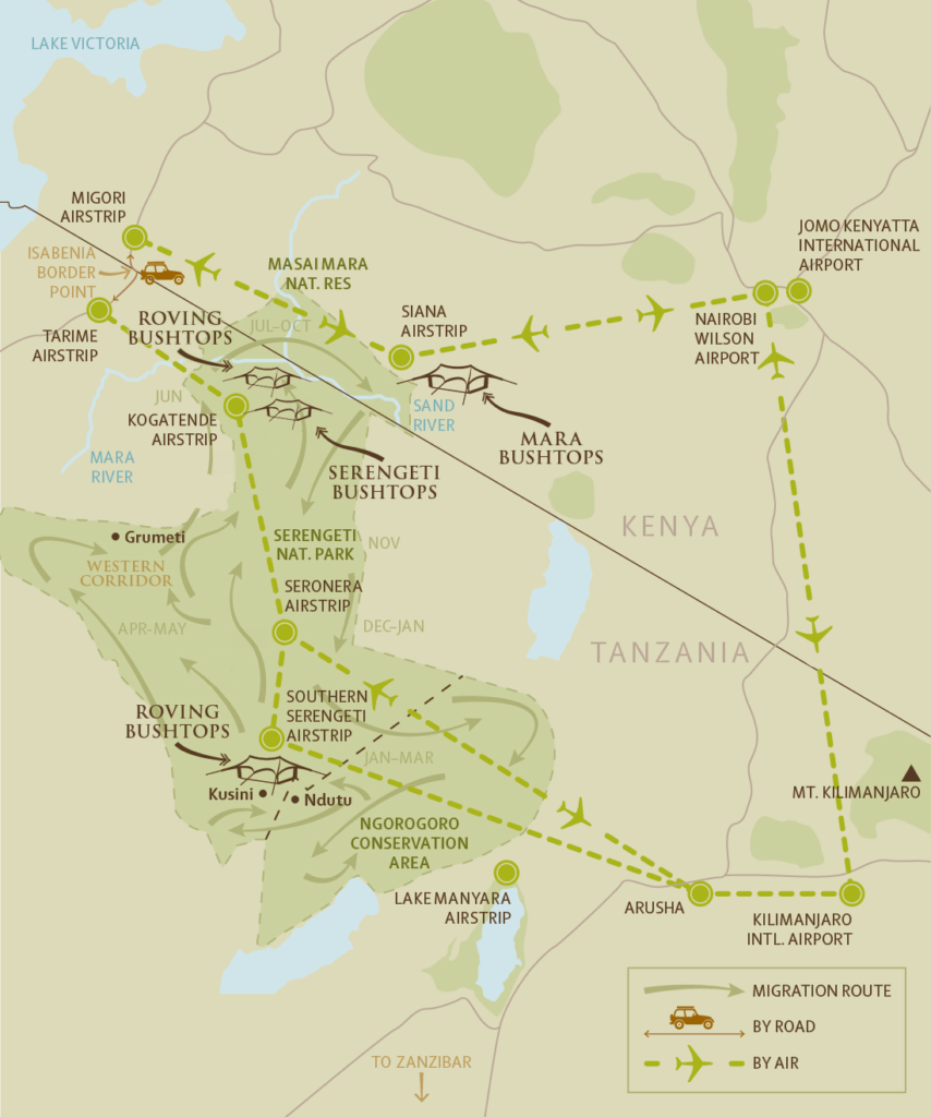 Bushtops Map showing Roving Bushtops new 2025 location