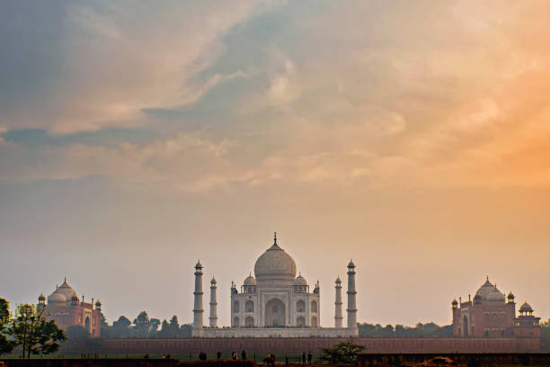 Taj Mahal, the new seven wonders of the world in Agra city, India.