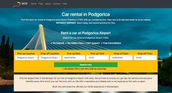 Montenegro Car Rentals Launches New Website and Expands Pick-Up/Drop-Off Locations to Podgorica Airport, Tivat Airport, Budva, and Kotor